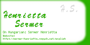 henrietta sermer business card